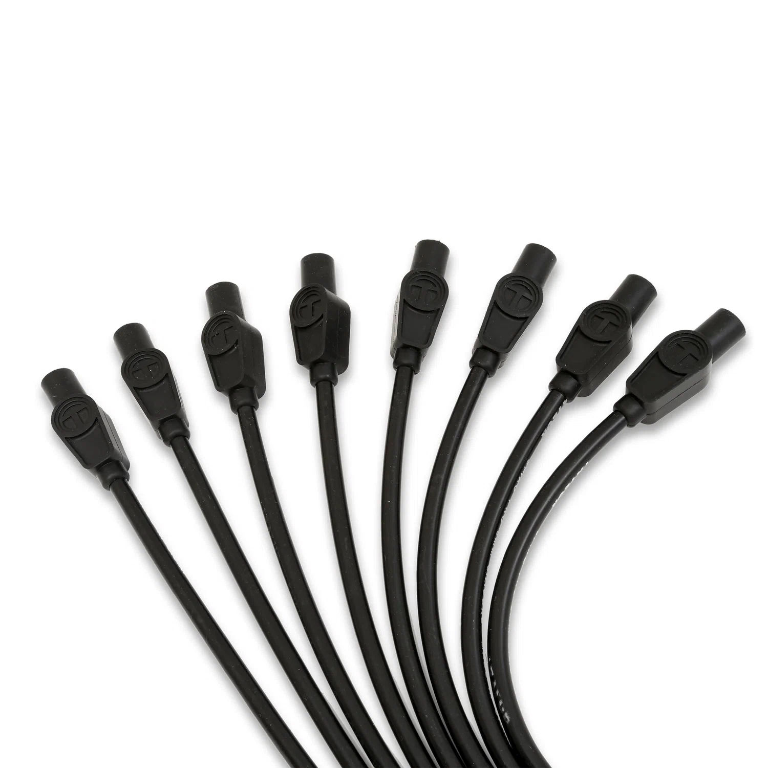 Spark Plug Wire Set Universal 8mm Silicone Spiro Pro 180_ 350 ohm_ft Black 73065